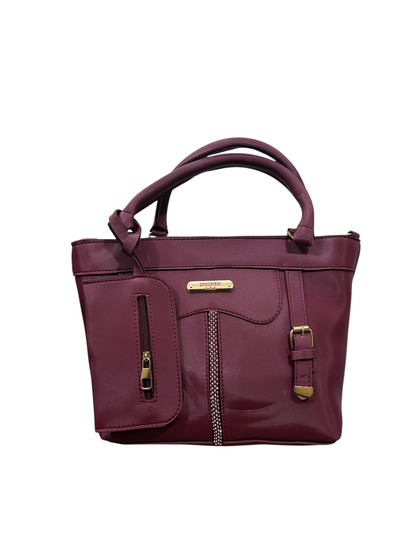 2Pcs Mehroon Ladies HandBag