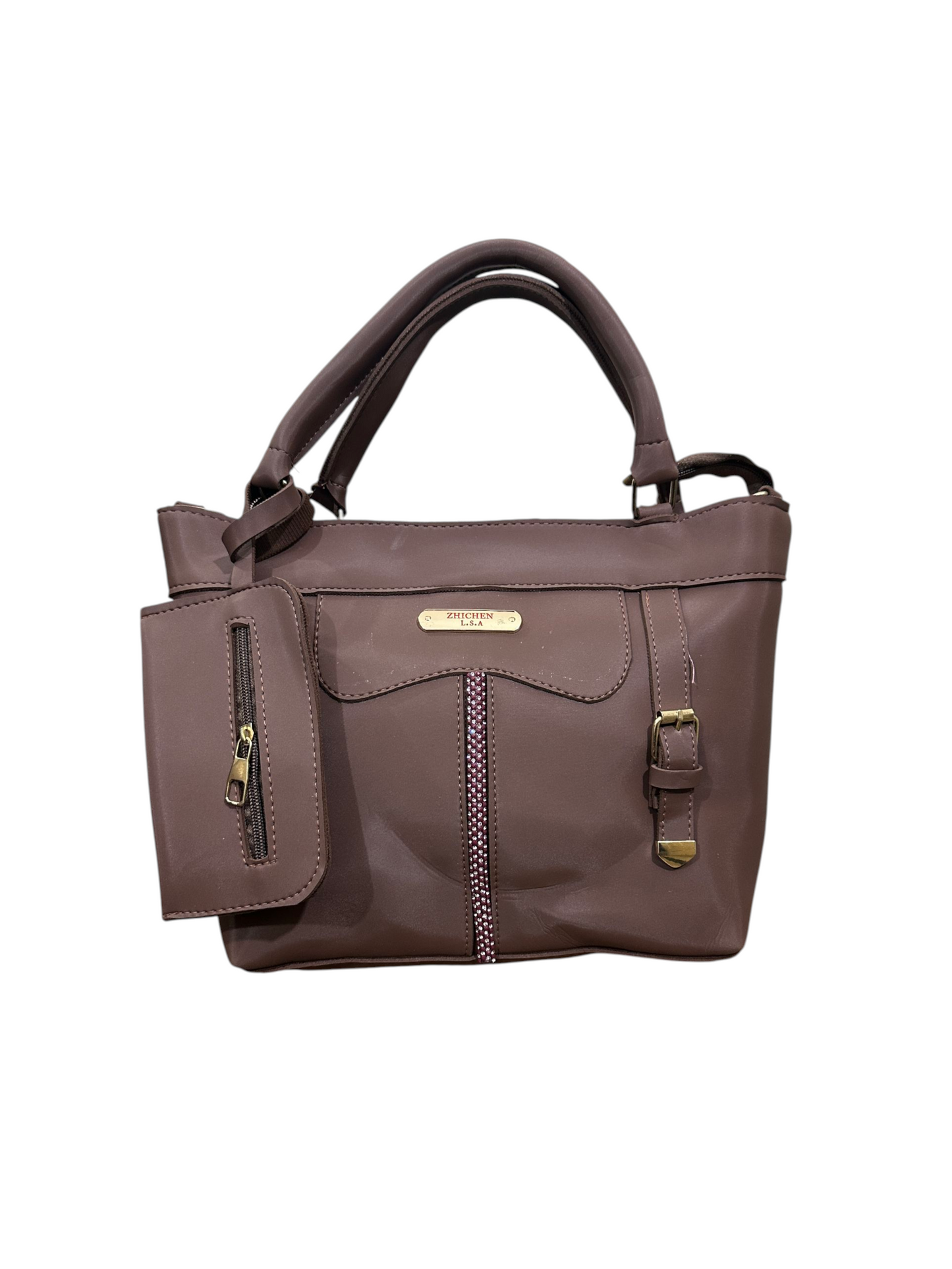 2 Pcs Light Brown Ladies HandBag