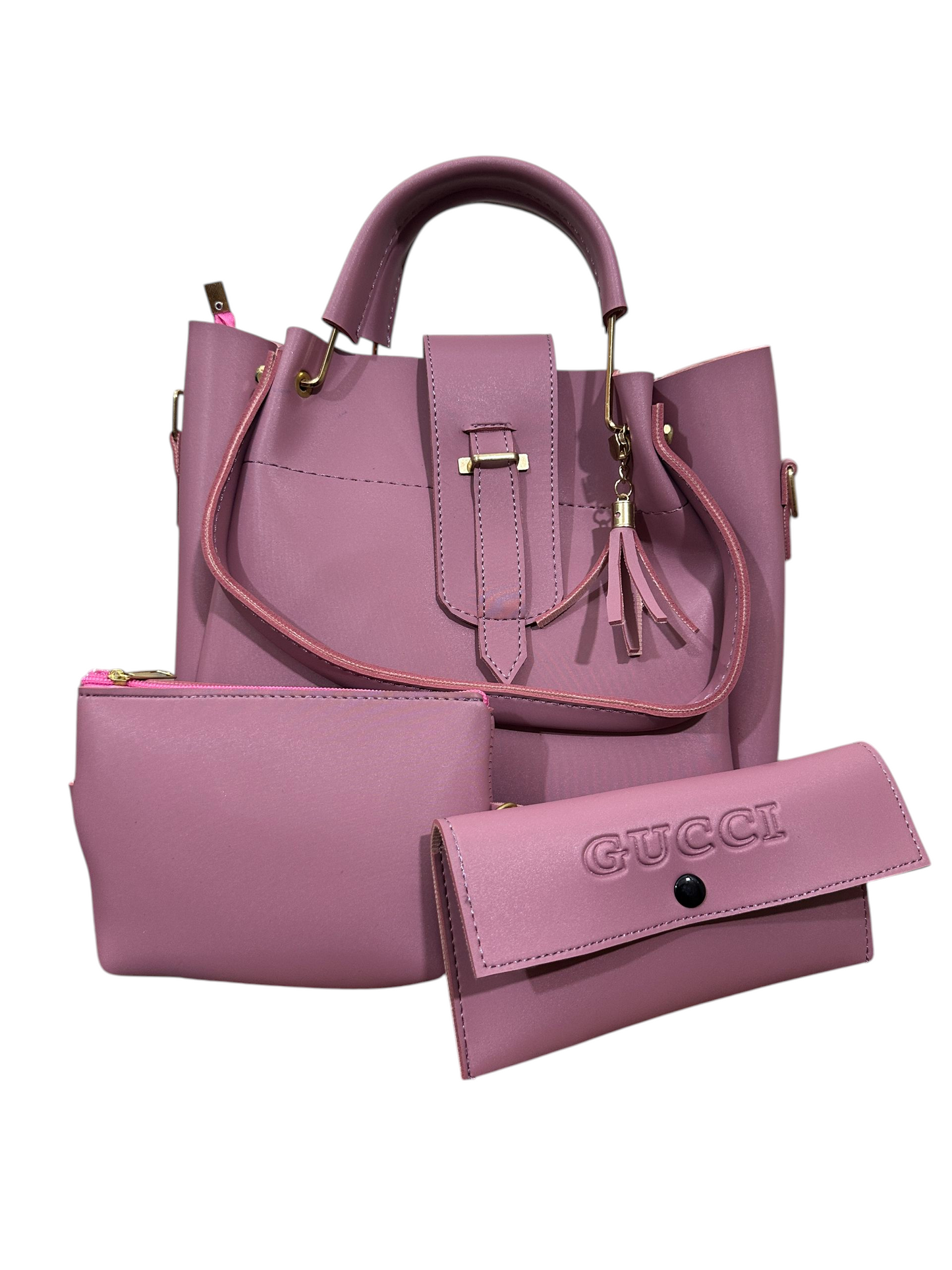 3 Pcs Pink Ladies HandBag
